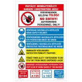 Zsona Dekor Vigyázz Munkaterület! Komplex tábla Öntapadós matrica 160x100 mm