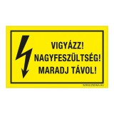 Zsona Dekor Vigyázz! Nagyfeszültség! Maradj távol! Öntapadós matrica csomag 100x60 mm 5db/csomag