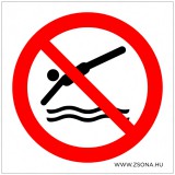 Zsona Dekor Vízbe ugrani tilos! Öntapadós matrica 200x200 mm