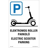 ZSONA Elektromos roller parkoló Alumínium tábla 160x100 mm