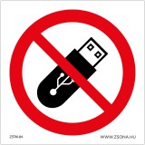 ZSONA Mágneses vagy elektronikus adathordozóval belépni tilos! Műanyag tábla 200x200 mm