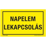ZSONA Napelem lekapcsolás Alumínium tábla 160x100 mm