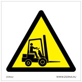 ZSONA Targonca közlekedés Műanyag tábla 100x100 mm