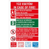 ZSONA Tűz esetén teendő Alumínium tábla 160x250 mm