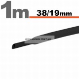 zsugorcső 38/19 mm fekete 1 m/db