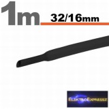 Zsugorcső Fekete • 32 / 16 mm