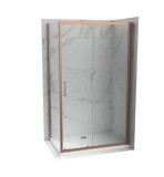 Zuhanyajtó COPEN ATLAS PRO 1200x1950 mm víztiszta üveg, rose gold keret, 6 mm