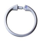 Zuhanyfüggöny karika, műanyag fehér zárt (3361172)