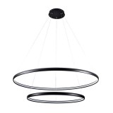 Zuma Line Carlo LED függeszték, fekete, 4000K természetes fehér, Beépített LED, 1x65W, 3900 lm, ZU-PL210503-8-12BK