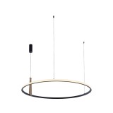 Zuma Line Claud LED függeszték, fekete, 3000K melegfehér, Beépített LED, 1x42W, 2000 lm, ZU-22808-WOOD