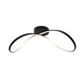 Zuma Line Erda LED mennyezeti lámpa, fekete, 3000K melegfehér, Beépített LED, 1x45W, 2000 lm, ZU-19600C-BK