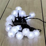 Zúzmara alakú 3cm/5m/IPX3 szabványos/hideg fehér/20db LED-es/napelemes fénydekoráció (IRIS_315-02)