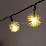 Zúzmara alakú 3cm/6m/IPX3 szabványos/meleg fehér/30db LED-es/napelemes fénydekoráció (IRIS_315-04)
