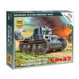 Zvezda Zvezda German Light Tank Pz.Kpfw.38 1:100 makett harcjármű (6130)