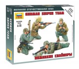 Zvezda Zvezda German Sniper Team Military small sets makett makett figura 1:72 (6217)