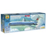 Zvezda Zvezda Ilushin Il-62M makett 1:144 makett repülő (7013)