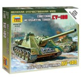 Zvezda Zvezda SU-100 Soviet Self-Propelled Gun 1:100 makett harcjármű (6211)