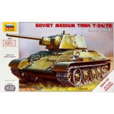 Zvezda Zvezda T-34 Soviet Medium Tank 1:72 makett harcjármű (5001)