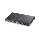 Zyxel 28port GbE LAN PoE (375W) L2 menedzselhető switch (GS1920-24HPV2-EU0101F)