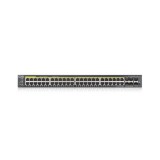 Zyxel GS2220-50HP switch (44x Gigabit PoE, 4x Gigabit kombó SFP, 2x Gigabit SFP, menedzselhető, rackbe szerelhető, 375W)