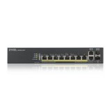 Zyxel Switch 8x1000Mbps POE + 2x Gigabit Combo(RJ45/SFP), Standalone or Nebulaflex Cloud Smart menedzselhető (130W) (GS1920-8HPV2-EU0101F)