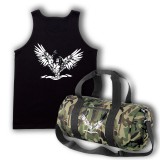 Zyzz fekete trikó+ edzőtáska szett