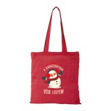 Zsona Dekor Csak egy dolgot várok a karácsonyban V3 - Bevásárló táska piros