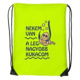 Zsona Dekor Nekem van a legnagyobb kukacom - Sport táska sárga