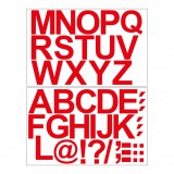 Zsona Dekor Öntapadós betűk 5 cm-es méretben 47 db Piros