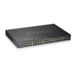 Zyxel 48port GbE LAN PoE (375W) 4port Gbe combo RJ45/SFP L2 menedzselhető switch (GS1920-48HPV2-EU0101F)